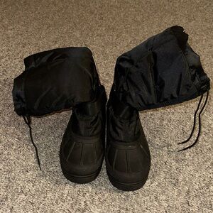 Nortiv8 Men’s 12 Solid Black Thinsulate Lined Waterproof Winter Snow Boots